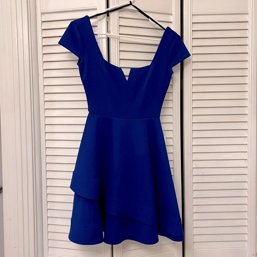 Royal blue, simple semi formal dress